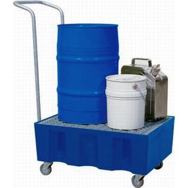 Mobile collection tray with four swivel casters